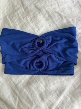 Island Gypsy Royal Blue Bandeau Top with Ring Details